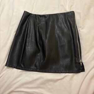 Black Leather Skirt